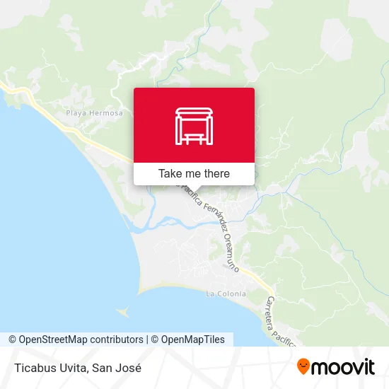 Mapa de Ticabus Uvita