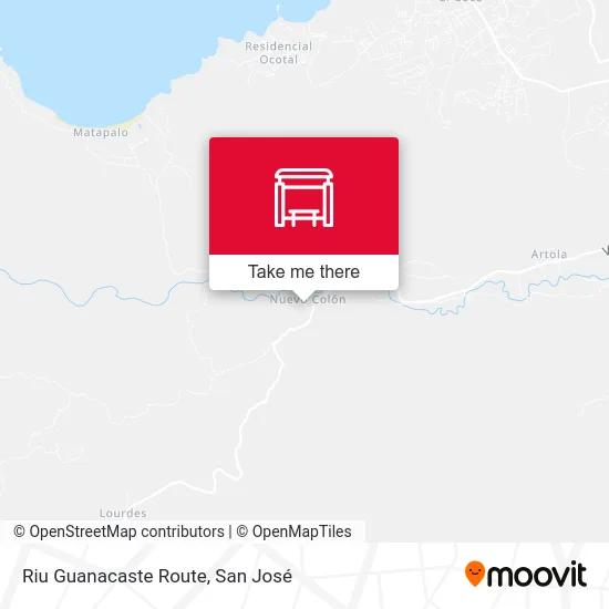 Riu Guanacaste Route map