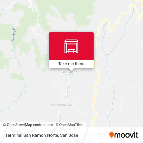Terminal San Ramón Norte map