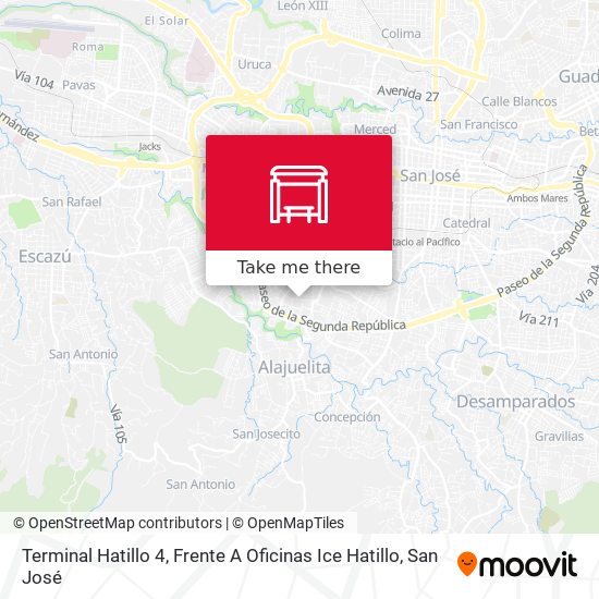 Terminal Hatillo 4, Frente A Oficinas Ice Hatillo map