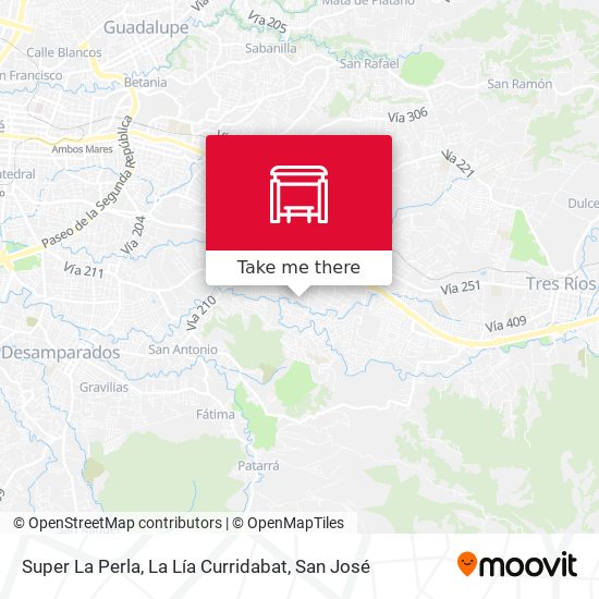 Super La Perla, La Lía Curridabat map