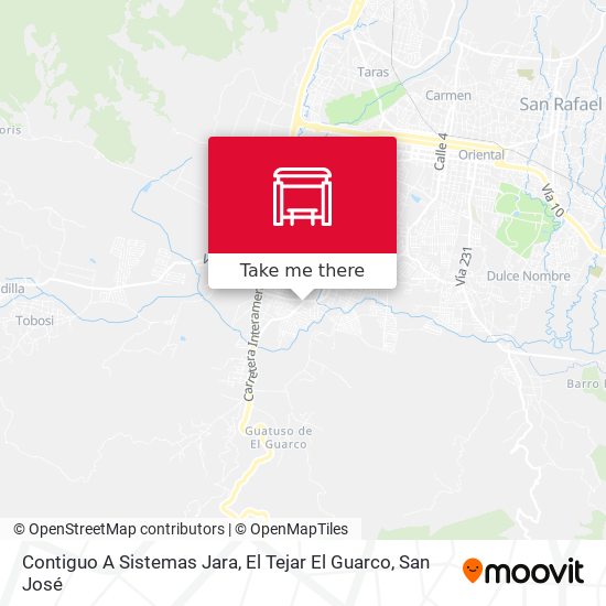 Mapa de Contiguo A Sistemas Jara, El Tejar El Guarco