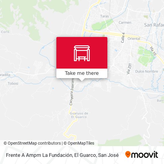 Frente A Ampm La Fundación, El Guarco map