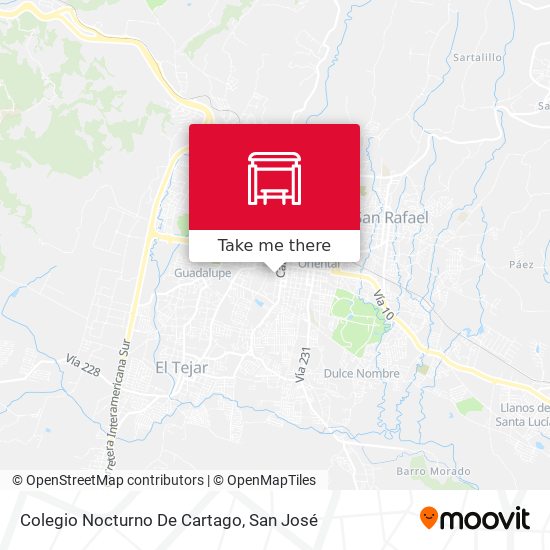 Mapa de Colegio Nocturno De Cartago