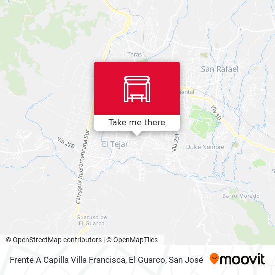 Mapa de Frente A Capilla Villa Francisca, El Guarco