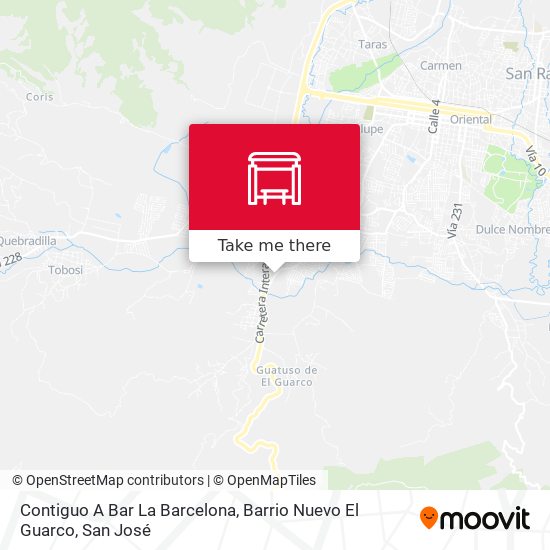 Contiguo A Bar La Barcelona, Barrio Nuevo El Guarco map