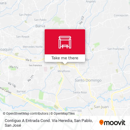 Mapa de Contiguo A Entrada Cond. Vía Heredia, San Pablo