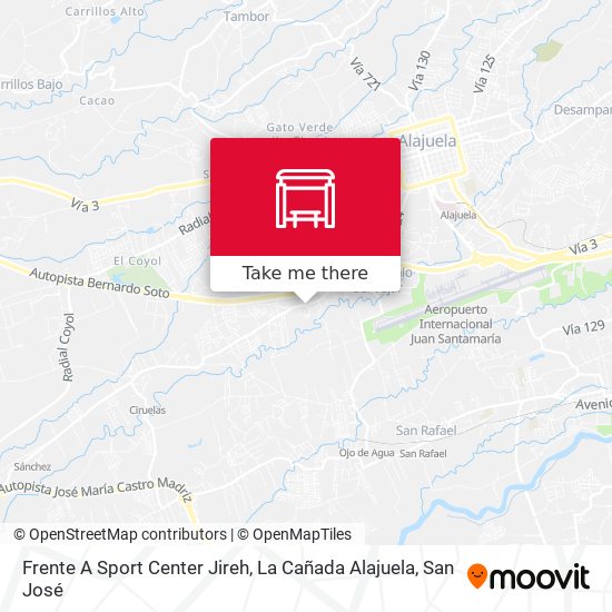 Frente A Sport Center Jireh, La Cañada Alajuela map