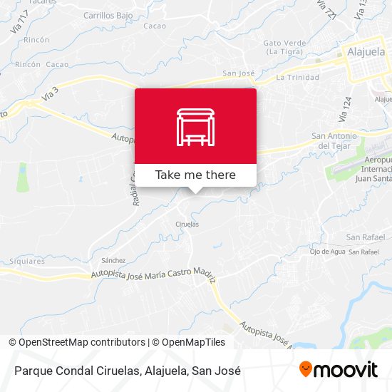 Parque Condal Ciruelas, Alajuela map