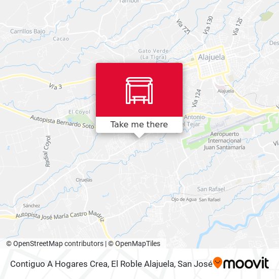 Contiguo A Hogares Crea, El Roble Alajuela map