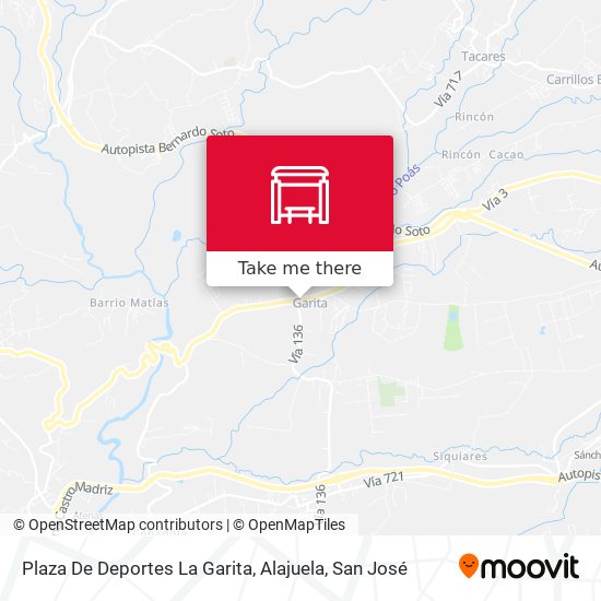 Plaza De Deportes La Garita, Alajuela map