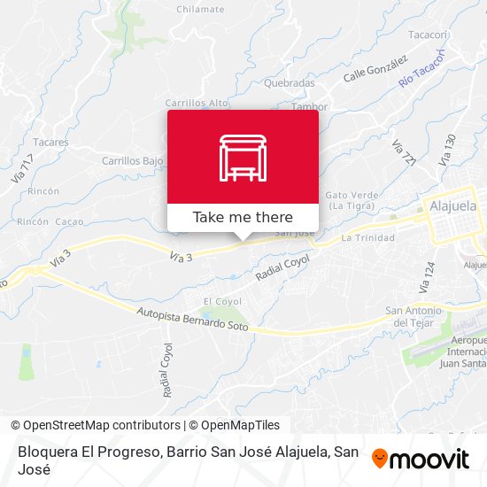 Bloquera El Progreso, Barrio San José Alajuela map