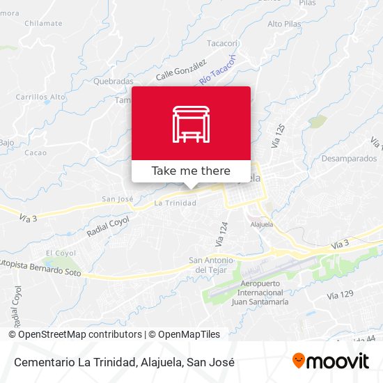 Cementario La Trinidad, Alajuela map