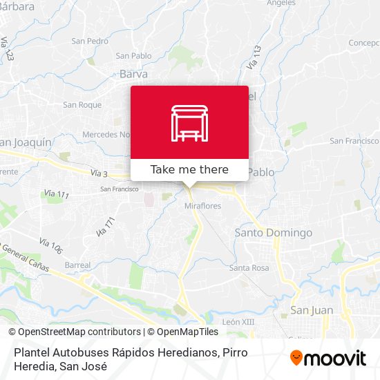 Plantel Autobuses Rápidos Heredianos, Pirro Heredia map