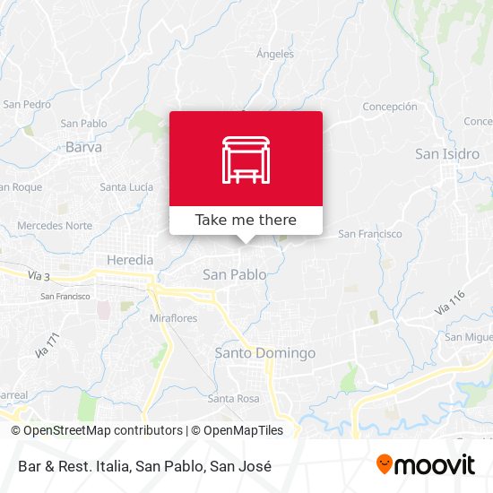 Bar & Rest. Italia, San Pablo map