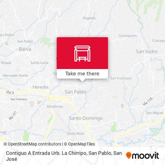 Mapa de Contiguo A Entrada Urb. La Chirripo, San Pablo