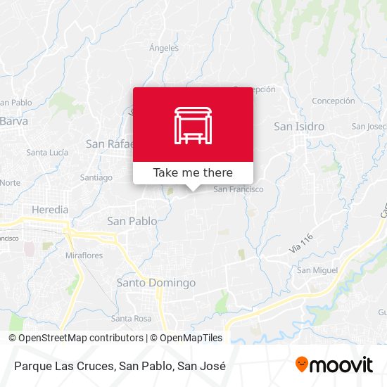 Parque Las Cruces, San Pablo map