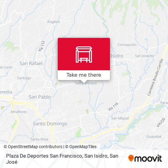 Mapa de Plaza De Deportes San Francisco, San Isidro