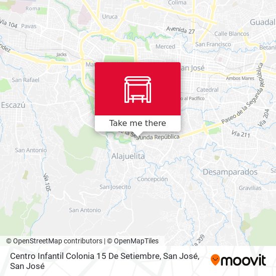 Centro Infantil Colonia 15 De Setiembre, San José map