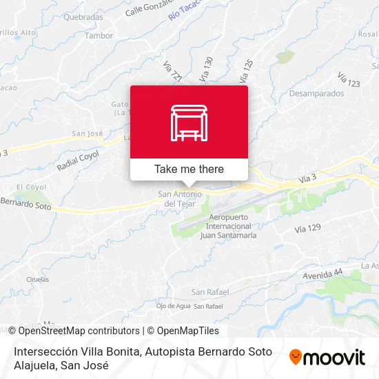 Intersección Villa Bonita, Autopista Bernardo Soto Alajuela map
