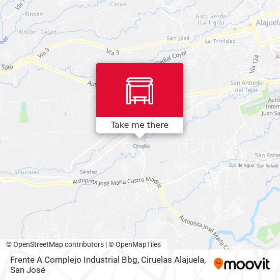 Frente A Complejo Industrial Bbg, Ciruelas Alajuela map