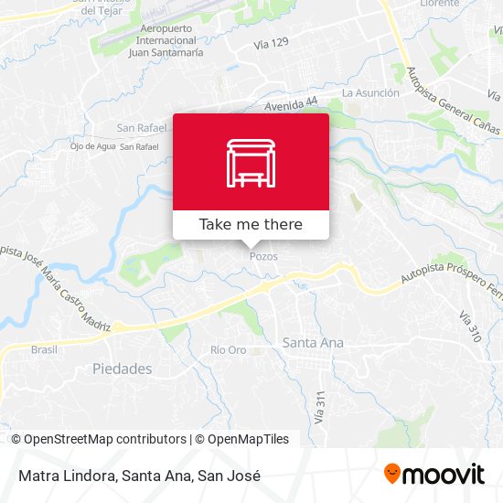 Mapa de Matra Lindora, Santa Ana