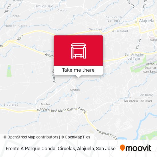 Frente A Parque Condal Ciruelas, Alajuela map