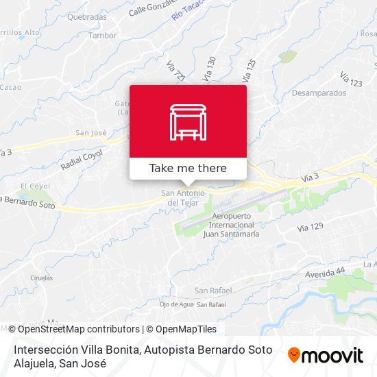 Intersección Villa Bonita, Autopista Bernardo Soto Alajuela map