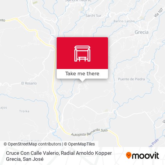 Cruce Con Calle Valerio, Radial Arnoldo Kopper Grecia map