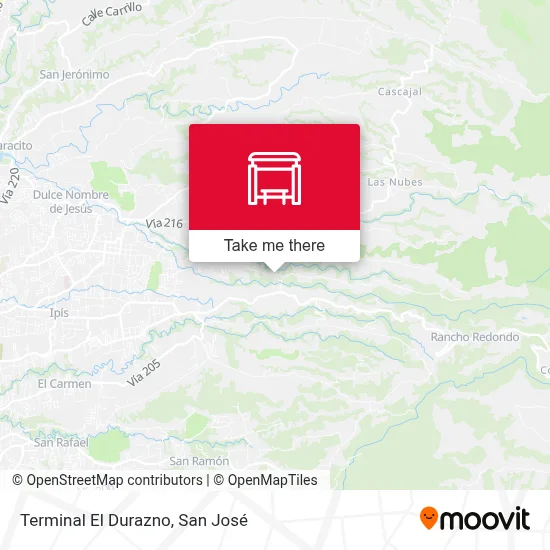 Terminal El Durazno map