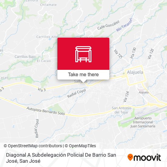 Mapa de Diagonal A Subdelegación Policial De Barrio San José