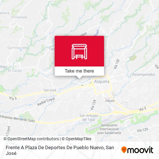 Frente A Plaza De Deportes De Pueblo Nuevo map
