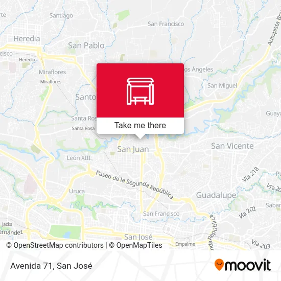 Avenida 71 map