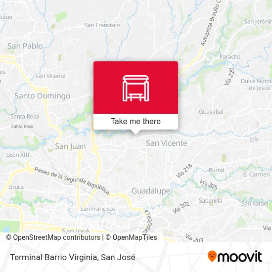 Terminal Barrio Virginia map