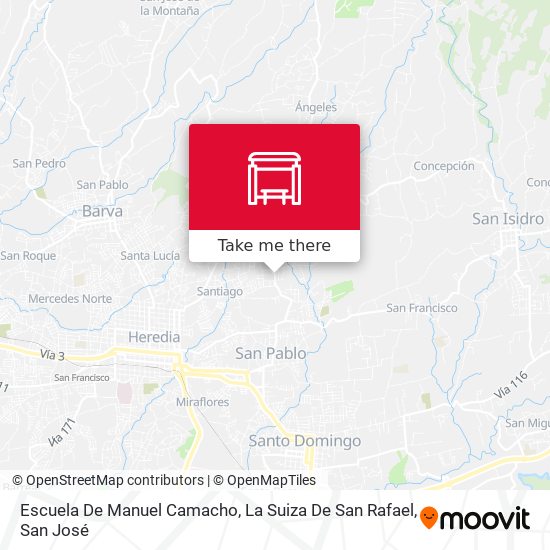 Escuela De Manuel Camacho, La Suiza De San Rafael map