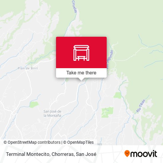 Terminal Montecito, Chorreras map