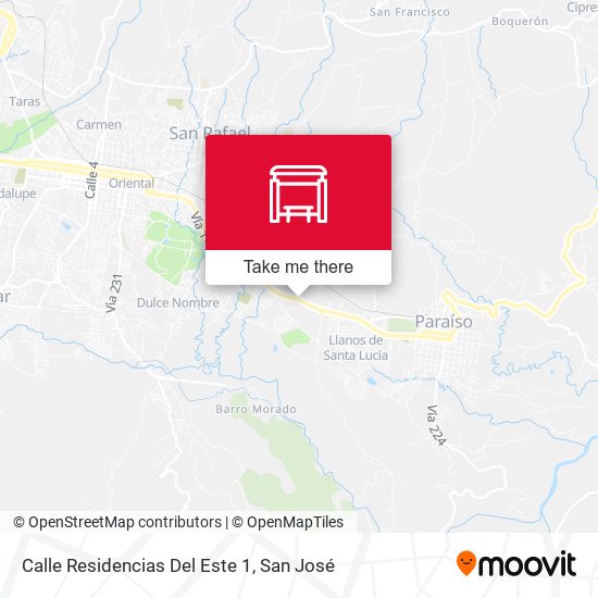 Mapa de Calle Residencias Del Este 1