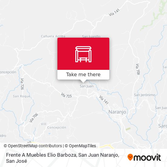 Mapa de Frente A Muebles Elio Barboza, San Juan Naranjo