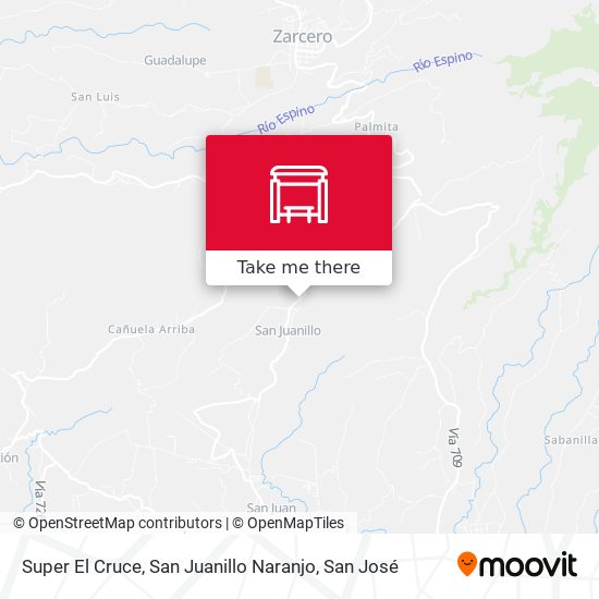 Super El Cruce, San Juanillo Naranjo map