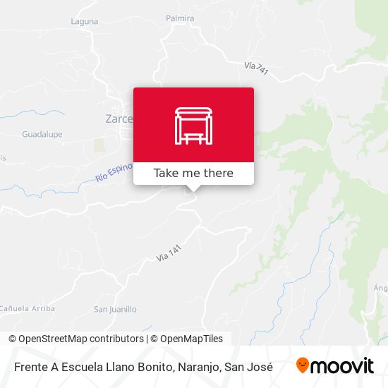Frente A Escuela Llano Bonito, Naranjo map
