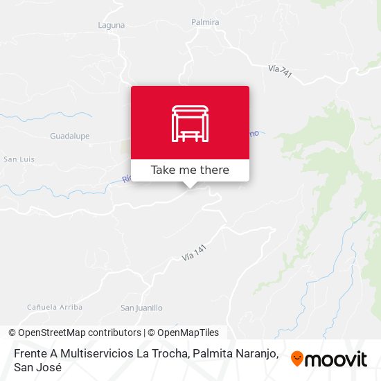 Mapa de Frente A Multiservicios La Trocha, Palmita Naranjo
