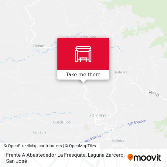 Frente A Abastecedor La Fresquita, Laguna Zarcero map
