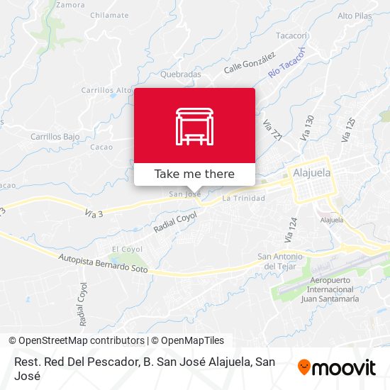 Rest. Red Del Pescador, B. San José Alajuela map