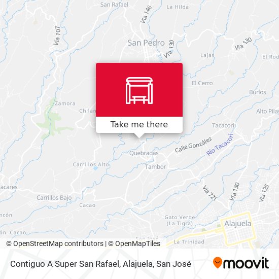 Contiguo A Super San Rafael, Alajuela map