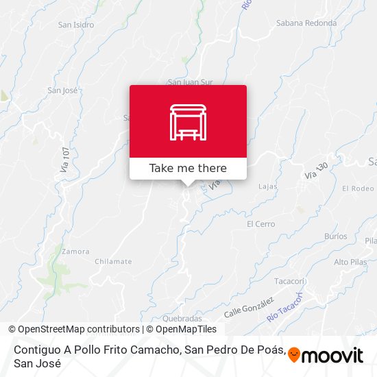 Contiguo A Pollo Frito Camacho, San Pedro De Poás map