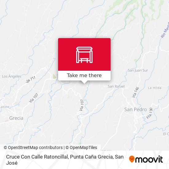 Mapa de Cruce Con Calle Ratoncillal, Punta Caña Grecia
