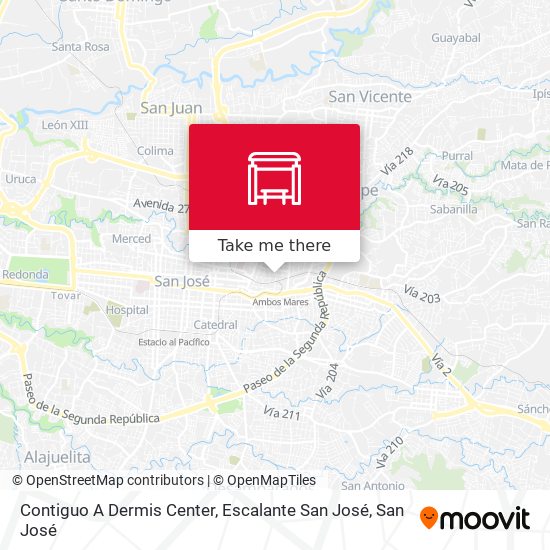 Contiguo A Dermis Center, Escalante San José map