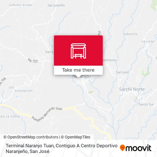 Terminal Naranjo Tuan, Contiguo A Centro Deportivo Naranjeño map