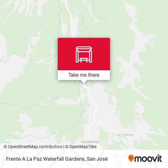 Frente A La Paz Waterfall Gardens map