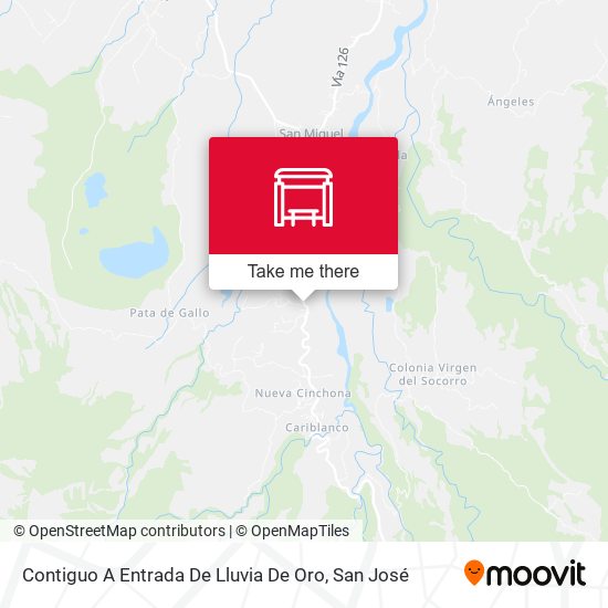 Mapa de Contiguo A Entrada De Lluvia De Oro